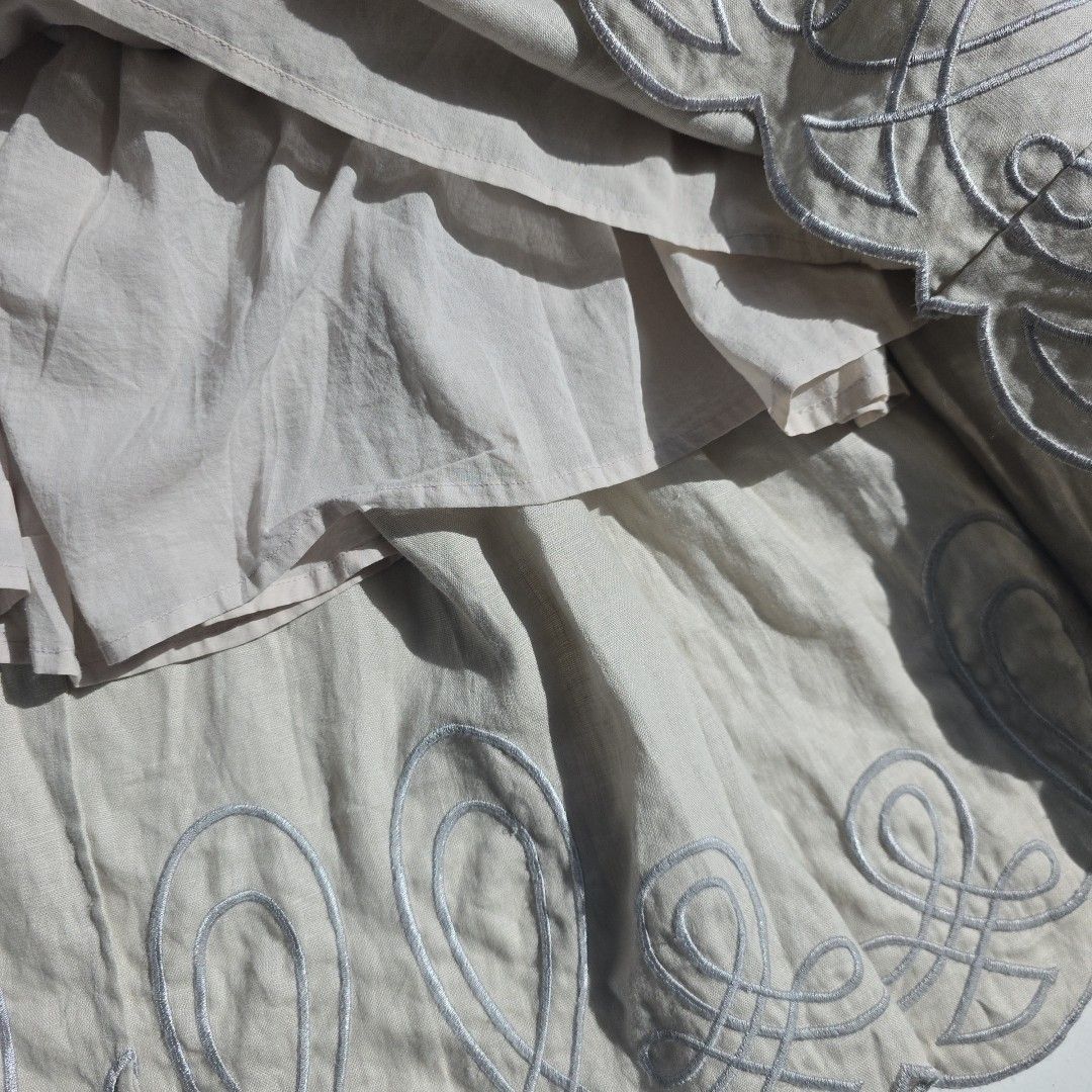 Innika Choo Linen Dress/Skirt In Light Beige — image 7 of 8